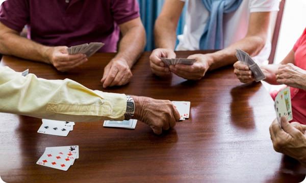 Seniors Playing Cards