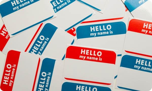 Stack of Name Tags or Badges