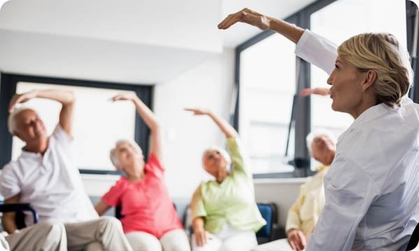 Seniors Doing Exercises
