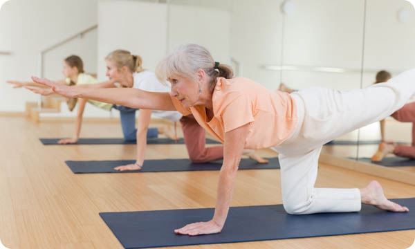 Senior Woman Exercising Stretching Workout